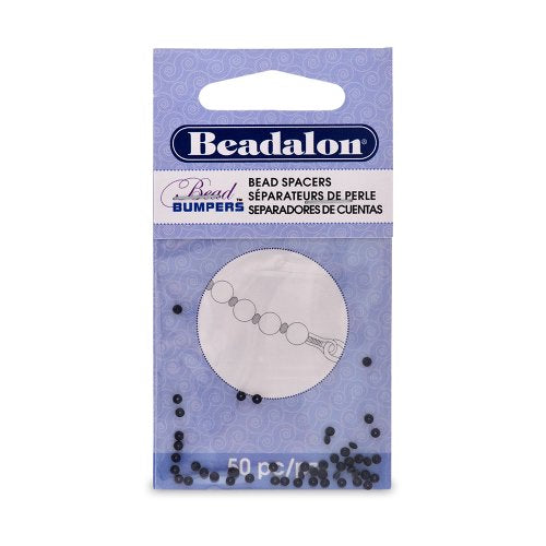 Artistic Wire Beadalon Perlenschutz, oval, 2 mm, Schwarz, 50 StÃÂück